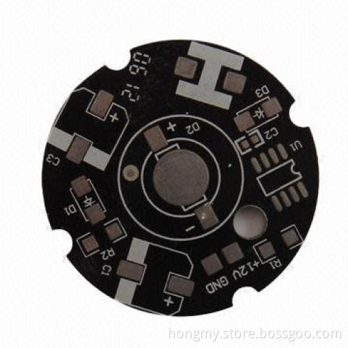 Aluminum Based PCB with HASL Surface Finish and Black Solder Mask, Used for LED Lighting